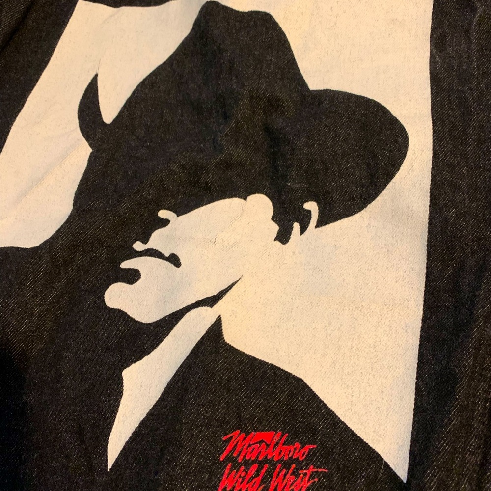 Mens medium Marlboro Wild West denim jacket